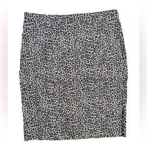 J. Crew Leopard Print pencil skirt size 8